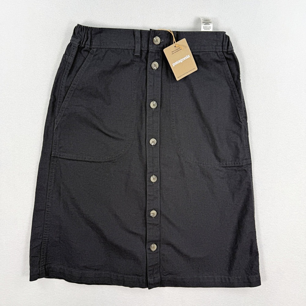Patagonia Point Reyes Canvas Skirt Size S Womens Ink Black 75315, NEW